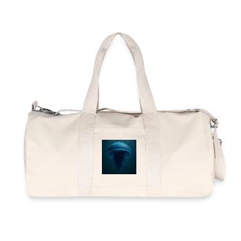 Midnight blue jellyfish - Recycled Canvas Sports Bag by Stanley/Stella - natural - Front