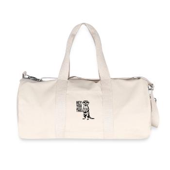 Cerveau de suricate Hé, tu as laissé tomber ça drôle. - Sac de sport en toile recyclée Stanley/Stella - blanc naturel - Devant