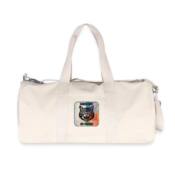 Hands Off Coffee – Angry Cat - Recycled Canvas Sports Bag by Stanley/Stella - natural - Front