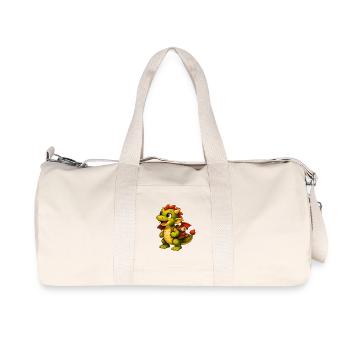 Little Dragon with Backpack - Recycled Canvas Sports Bag by Stanley/Stella - natural - Front