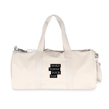 Faites de ce jour votre motivation - Sac de sport en toile recyclée Stanley/Stella - blanc naturel - Devant