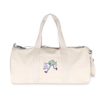 Lauf wie nie zuvor - Recycelte Canvas-Sporttasche von Stanley/Stella - Naturweiß - Vorne