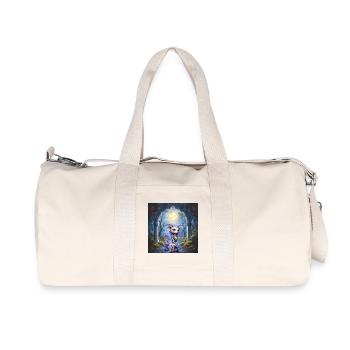 Katzenskelett-Mond-Fantasie - Recycelte Canvas-Sporttasche von Stanley/Stella - Naturweiß - Vorne