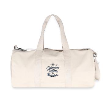 Salzwasser Liebe- Meer geht immer - Recycelte Canvas-Sporttasche von Stanley/Stella - Naturweiß - Vorne