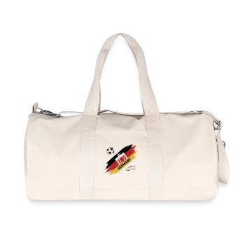 Deutschland Fußball Deutschlands Fußball-Fantrikot - Recycelte Canvas-Sporttasche von Stanley/Stella - Naturweiß - Vorne
