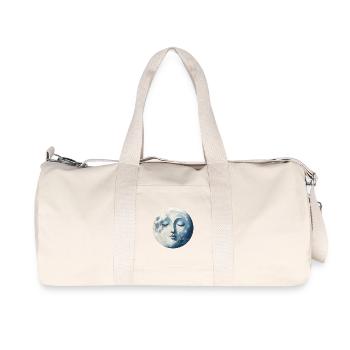 Moon Face in Blue Moonlight - Recycled Canvas Sports Bag by Stanley/Stella - natural - Front