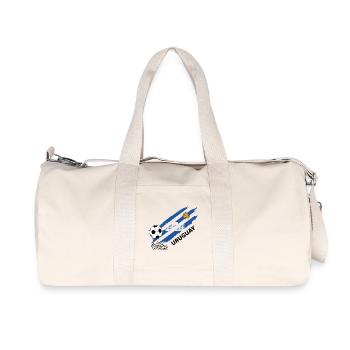Uruguay Fußball Uruguay Fußball-Fantrikot - Recycelte Canvas-Sporttasche von Stanley/Stella - Naturweiß - Vorne
