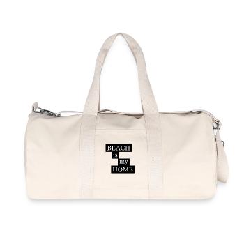 Beach Is My Home Strand Spruch - Recycelte Canvas-Sporttasche von Stanley/Stella - Naturweiß - Vorne