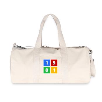 1981 - Recycelte Canvas-Sporttasche von Stanley/Stella - Naturweiß - Vorne