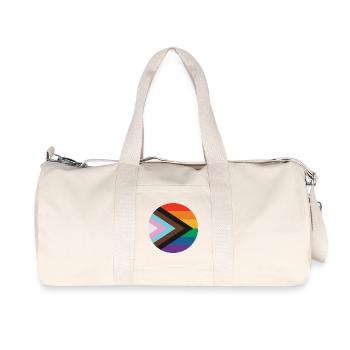 inklusive Pride-Flagge - Recycelte Canvas-Sporttasche von Stanley/Stella - Naturweiß - Vorne