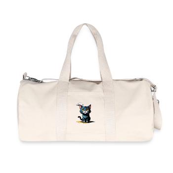 Un chat sous un nuage de pluie - Sac de sport en toile recyclée Stanley/Stella - blanc naturel - Devant