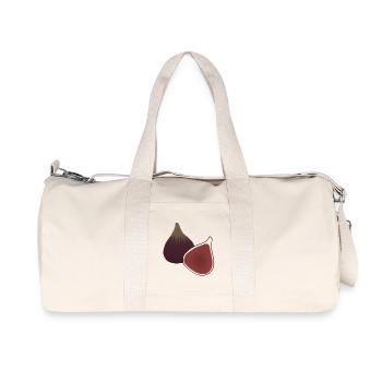 Fig Slice Botanical Print - Recycled Canvas Sports Bag by Stanley/Stella - natural - Front