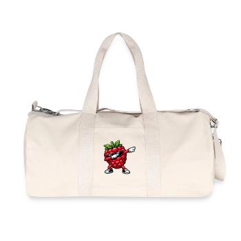 Dabbing Himbeere - Recycelte Canvas-Sporttasche von Stanley/Stella - Naturweiß - Vorne