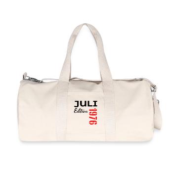 Juli 1976 - 50. Geburtstag - Recycelte Canvas-Sporttasche von Stanley/Stella - Naturweiß - Vorne