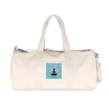 Méditation florale et cœur scintillant - Sac de sport en toile recyclée Stanley/Stella - blanc naturel - Devant