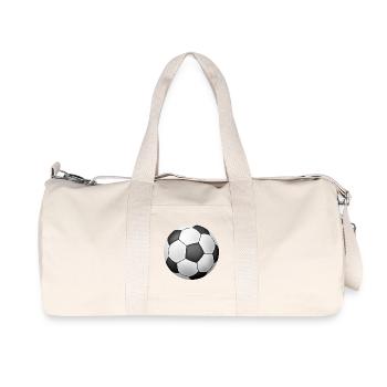 Soccer Ball Classic Monochrome - Recycled Canvas Sports Bag by Stanley/Stella - natural - Front