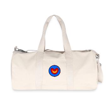 Cœur Flamboyant dans le Cercle Bleu - Sac de sport en toile recyclée Stanley/Stella - blanc naturel - Devant