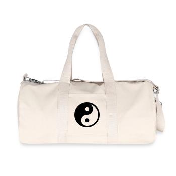 ying yang - Sac de sport en toile recyclée Stanley/Stella - blanc naturel - Devant