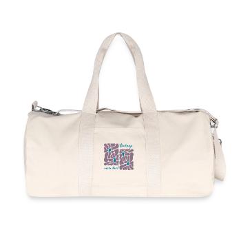 Vintage remains everlasting – retro flower design - Recycled Canvas Sports Bag by Stanley/Stella - natural - Front