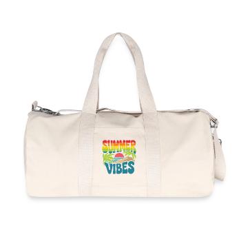 Ambiance estivale - Sac de sport en toile recyclée Stanley/Stella - blanc naturel - Devant