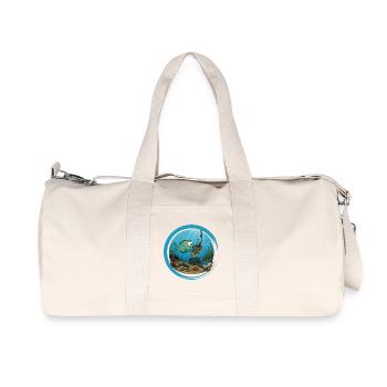 Le poisson nettoie la mer | Motif environnemental amusant - Sac de sport en toile recyclée Stanley/Stella - blanc naturel - Devant
