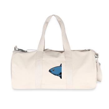 Kabeljau Fisch Angeln Hobby Geschenkidee  - Recycelte Canvas-Sporttasche von Stanley/Stella - Naturweiß - Vorne