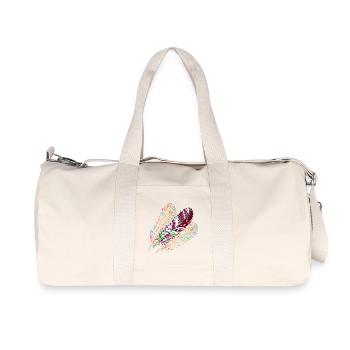 Feder - Recycelte Canvas-Sporttasche von Stanley/Stella - Naturweiß - Vorne