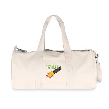 Travail informatique blague Clavier à taper rapidement - Sac de sport en toile recyclée Stanley/Stella - blanc naturel - Devant