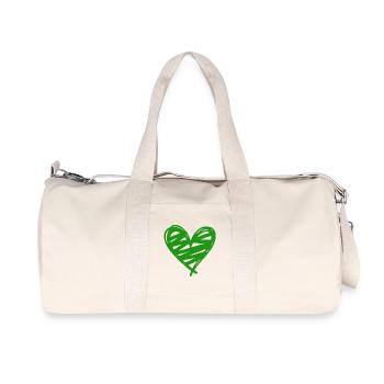 Heart - Recycled Canvas Sports Bag by Stanley/Stella - natural - Front
