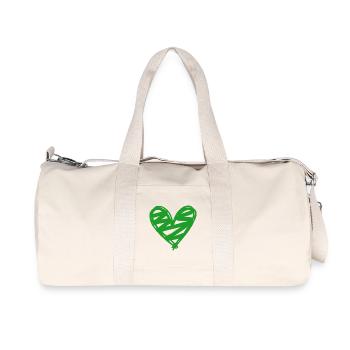 Heart - Recycled Canvas Sports Bag by Stanley/Stella - natural - Front