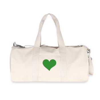 Cœur - Sac de sport en toile recyclée Stanley/Stella - blanc naturel - Devant