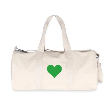 Cœur - Sac de sport en toile recyclée Stanley/Stella - blanc naturel - Devant