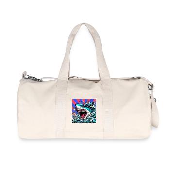 Requin - Sac de sport en toile recyclée Stanley/Stella - blanc naturel - Devant