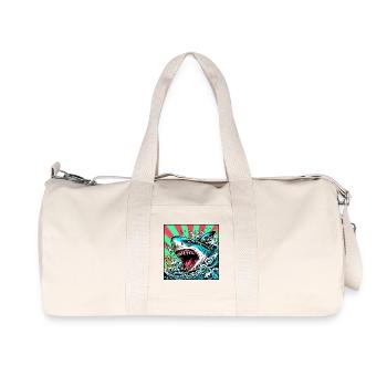 Requin - Sac de sport en toile recyclée Stanley/Stella - blanc naturel - Devant