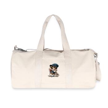 Chibi Künstler beim Malen - Recycelte Canvas-Sporttasche von Stanley/Stella - Naturweiß - Vorne