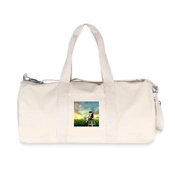 Astronaute au crépuscule dans le champ - Sac de sport en toile recyclée Stanley/Stella - blanc naturel - Devant
