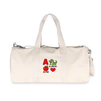 Alphabet A Alligator Apple - Sac de sport en toile recyclée Stanley/Stella - blanc naturel - Devant
