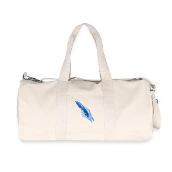 Blue X-ray knife in hand - Recycled Canvas Sports Bag by Stanley/Stella - natural - Front