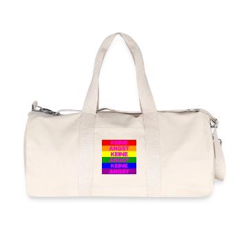 KEINE ANGST, NO NZS, NIE WIEDER, ANTIFASCHISMUS - Recycelte Canvas-Sporttasche von Stanley/Stella - Naturweiß - Vorne