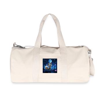 Neon Lunar Fox - Recycled Canvas Sports Bag by Stanley/Stella - natural - Front