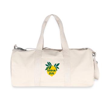 Annonce du bébé 2027 - Sac de sport en toile recyclée Stanley/Stella - blanc naturel - Devant