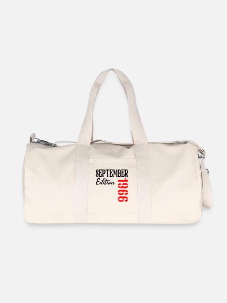 60. Geburtstag September 1966 - Recycelte Canvas-Sporttasche von Stanley/Stella - Naturweiß