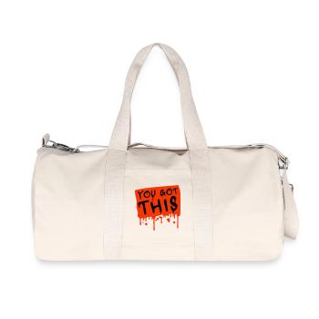 You Got This Motivierend Inspirierend Spruch Zitat - Recycelte Canvas-Sporttasche von Stanley/Stella - Naturweiß - Vorne