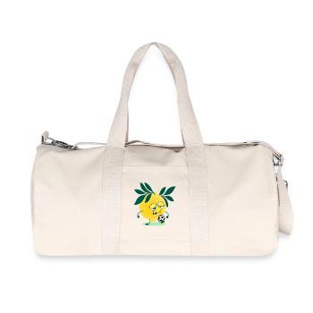 Lemon du football pour enfants - Sac de sport en toile recyclée Stanley/Stella - blanc naturel - Devant