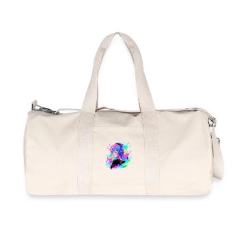 Neon Headphones Girl - Recycled Canvas Sports Bag by Stanley/Stella - natural - Front