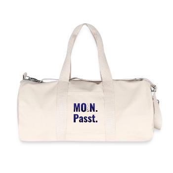 MOIN. Passt. - Recycelte Canvas-Sporttasche von Stanley/Stella - Naturweiß - Vorne