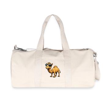 Chameau avec lunettes de soleil - Sac de sport en toile recyclée Stanley/Stella - blanc naturel - Devant