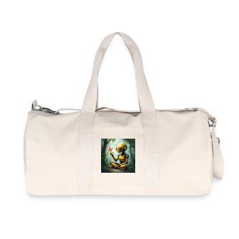 Robot d’Or et Papillon dans la Forêt - Sac de sport en toile recyclée Stanley/Stella - blanc naturel - Devant