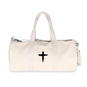 Christen Kreuz Minimal - Recycelte Canvas-Sporttasche von Stanley/Stella - Naturweiß - Vorne