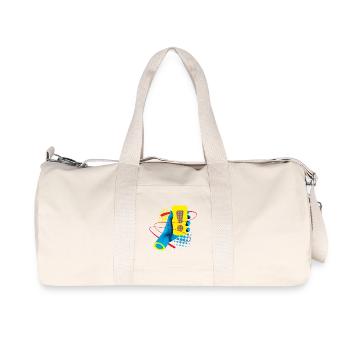 Neon Exklamation Gadget - Recycelte Canvas-Sporttasche von Stanley/Stella - Naturweiß - Vorne